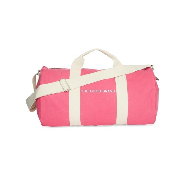 The Good Brand Women's Cotton 55cm Duffle Bag/Weekend Gym/Travel Carry Hot Pink