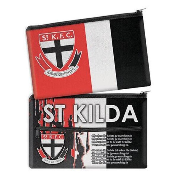 AFL Pencil Case - School - Work - Large - St Kilda Saints - Team Song