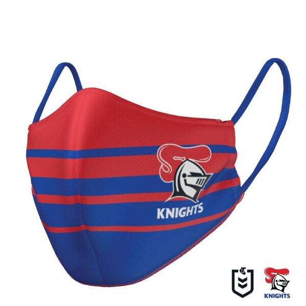 NRL Face Mask - Knights - Reversible - Washable - Adult Large