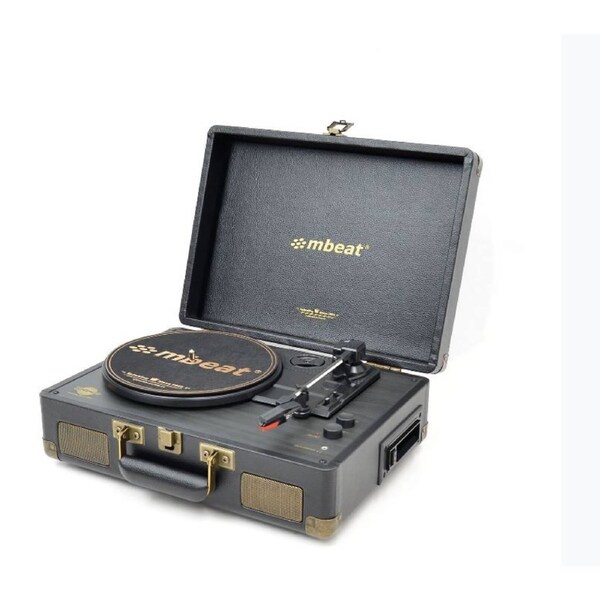 mbeat Uptown Retro Bluetooth Turntable & Cassette Player, Bluetooth Streaming