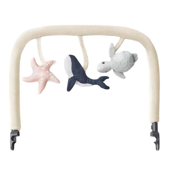 Ergobaby Evolve 3 in 1 Bouncer Toy Bar - Ocean Wonders Cream