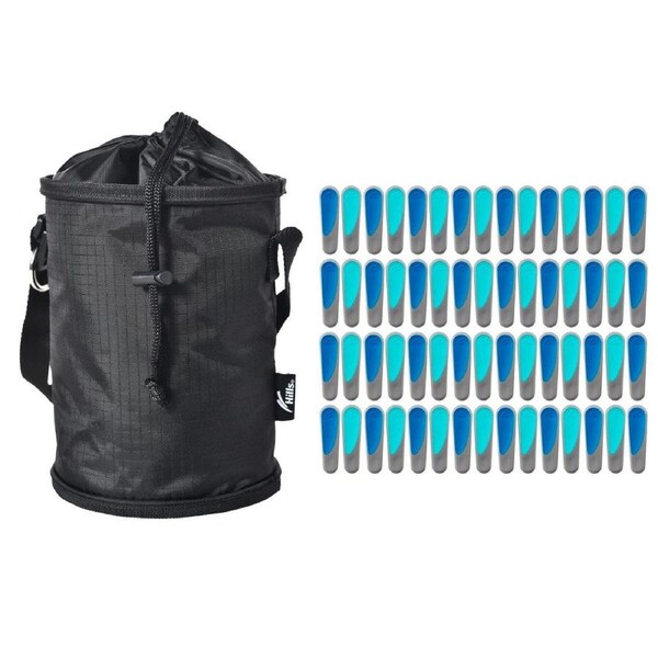Hills Waterproof Peg Bag / Hanging Peg Basket + 60 Pegs Bundle