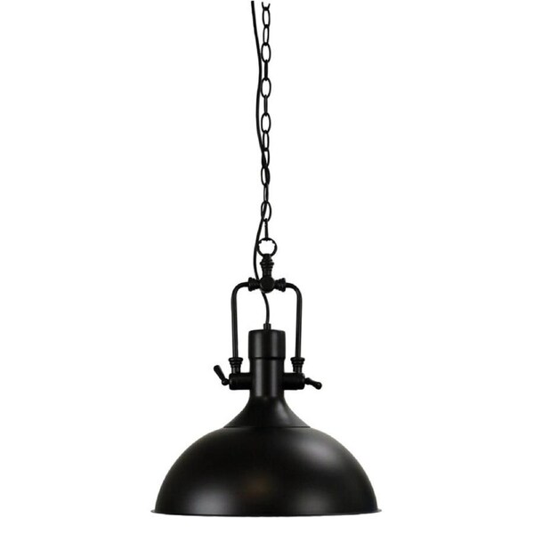 Oriel OL65401BK - Cottage Industrial Style Pendant Light - Black