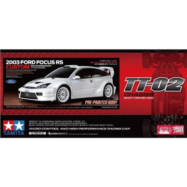 Tamiya 1/10 RC 2003 Ford Focus RS - Prepainted White