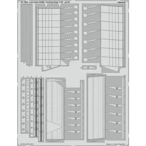 Eduard 1/48 Lancaster B Mk.I landing flaps Photo etched set 481063