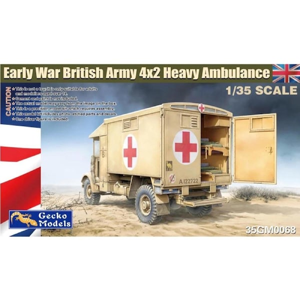 Gecko 1/35 Early War British Army 4x2 Heavy Ambulance Plastic Model Kit