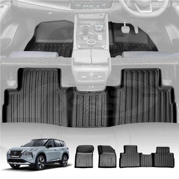 3D All-Weather Floor Mats for Nissan X-trail Xtrail T33 Petrol 2022-Onwards Heavy Duty Carpet Liners Accessories