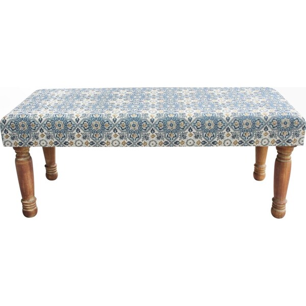 Velvet Moroccan 101x41cm Wood Ottoman/Bench Home/Room Furniture Decor Rectangle