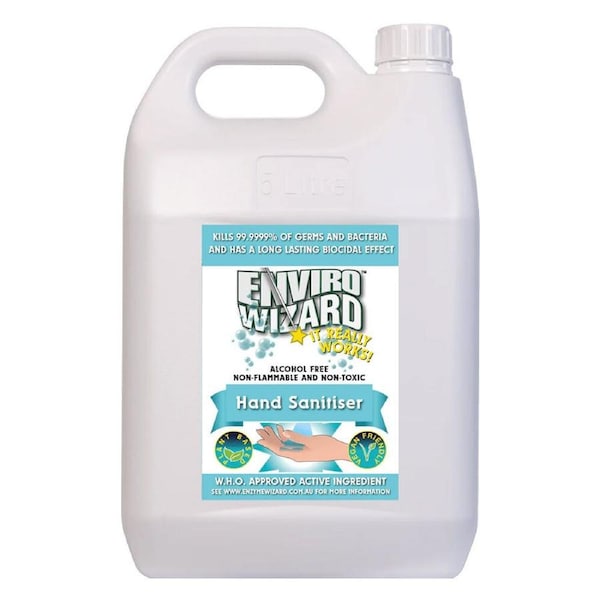 Enviro Wizard Organic Alcohol-Free Hand Sanitiser/Disinfectant Spray Refill 5L