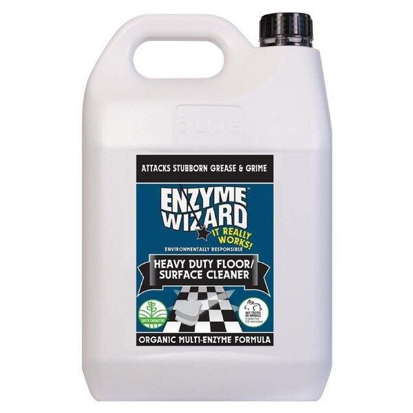 Enzyme Wizard Organic Heavy Duty Floor/Surface/Tile Grease & Grime Cleaner 5L