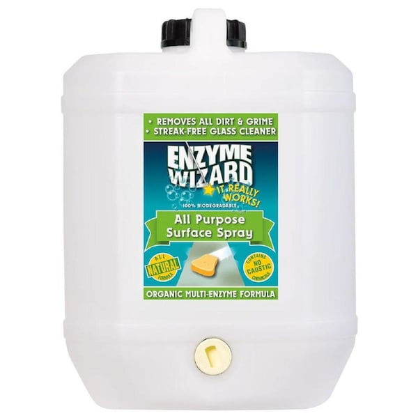 Enzyme Wizard Organic All-Purpose Surface Grime & Odour Cleaner Spray Refill 10L