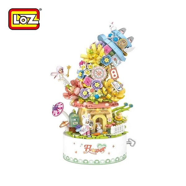 LOZ Wonderful Flower Travel Music Box (1091pcs) Mini Building Bricks LOZ1954