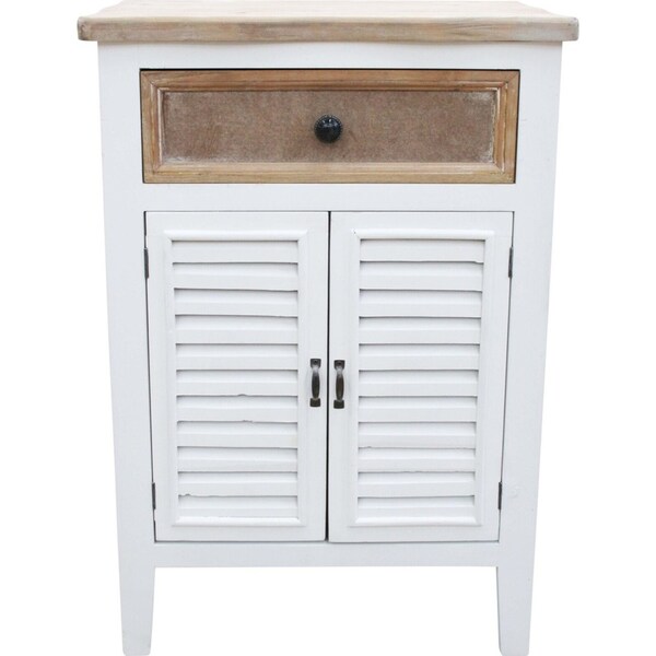 Fir Wood 55x68cm Cabinet Shutter w/ Drawer Home/Kitchen Furniture White/Wash
