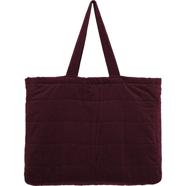 Bambury Nuno Cotton/Velvet Tote Beach/Shopping Carry Bag 245GSM Sangria