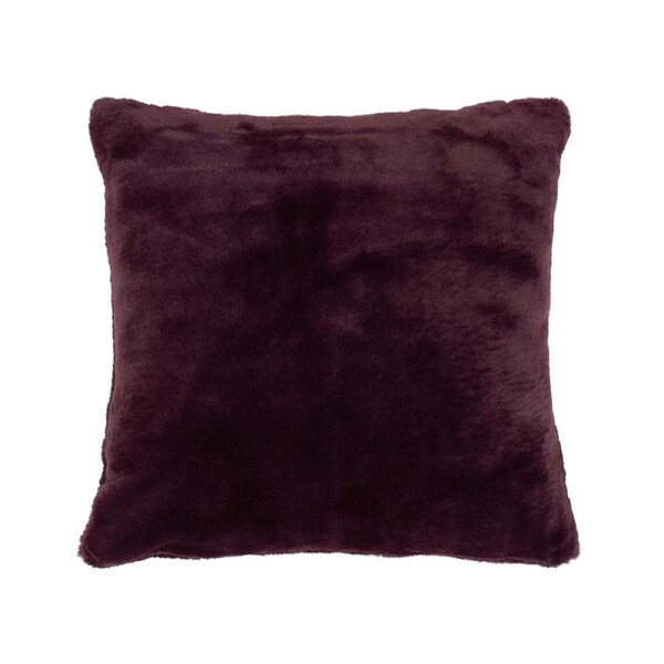 Bambury Frida 600GSM Faux Fur Square Decor Bedding Cushion Plum 50x50cm
