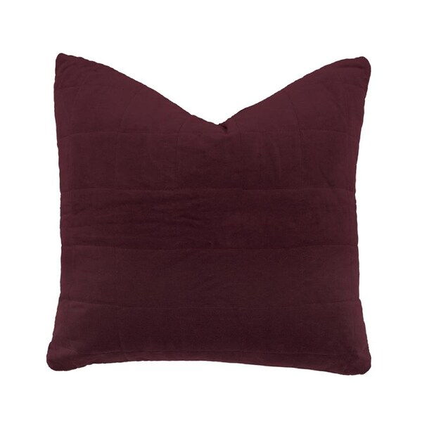 Bambury Nuno 245GSM Cotton Velvet Square Decor Cushion Sangria 50x50cm