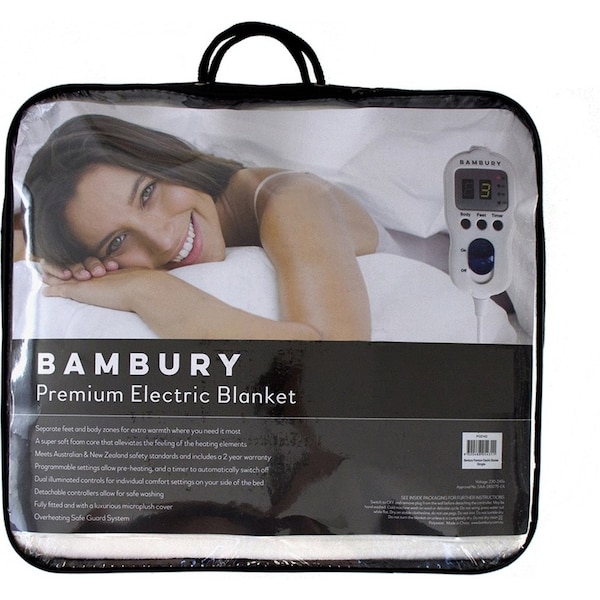Bambury Extra Long Single Premium Electric Blanket Right Hand Side Controller
