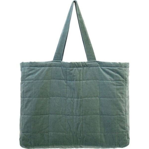 Bambury Nuno Cotton/Velvet Tote Beach/Shopping Carry Bag 245GSM Eucalyptus