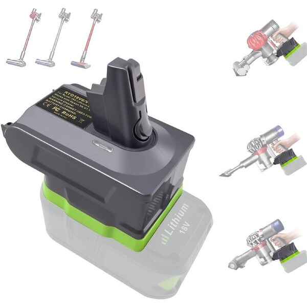 Ryobi ONE+ 18V To Dyson V6 V7 & V8 DC58 DC59 Battery Converter / Adapter