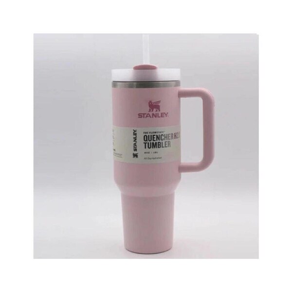 Stanley Quencher H2.0 Flow State Tumbler 40oz Cup - Light Pink Cherry Blossom