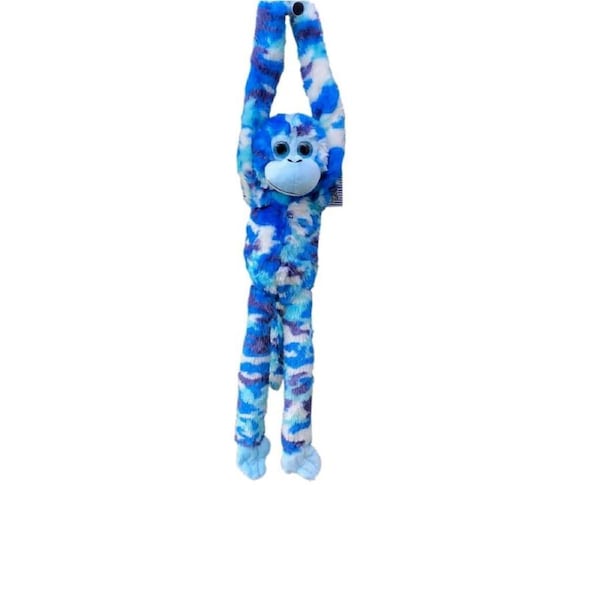 Cotton Candy - Plush Liam Hanging Monkey Blue/white Camo