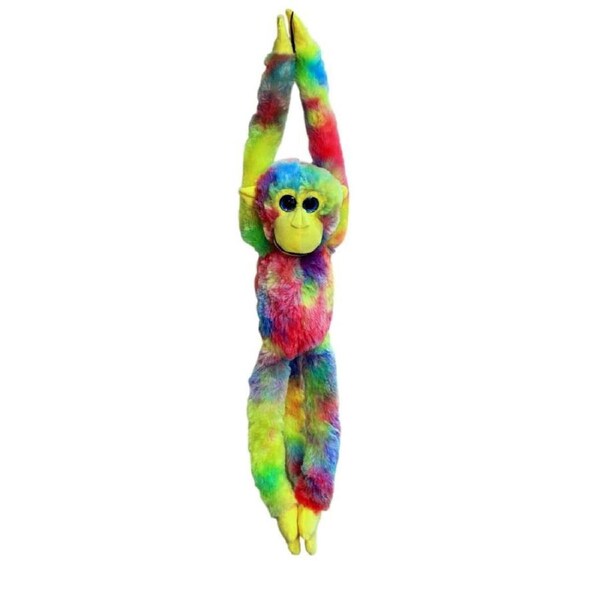 Cotton Candy - Plush Matilda Rainbow Hanging Monkey