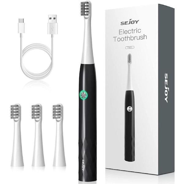 Electric Toothbrush Ultrasonic Rechargeable Sonic Toothbrushes With 4 Brush Heads Oral Cleaning