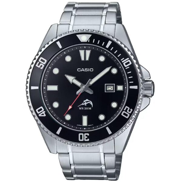 Casio Duro Marlin Black Stainless Steel Men's 200m Analog Divers Watch MDV-106DD-1A1