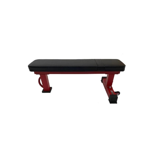 Body Iron Commercial Flat Bench Red Frame