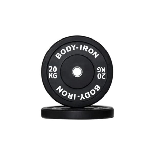 Body Iron 20kg Pro Bumper Plate Black Pair