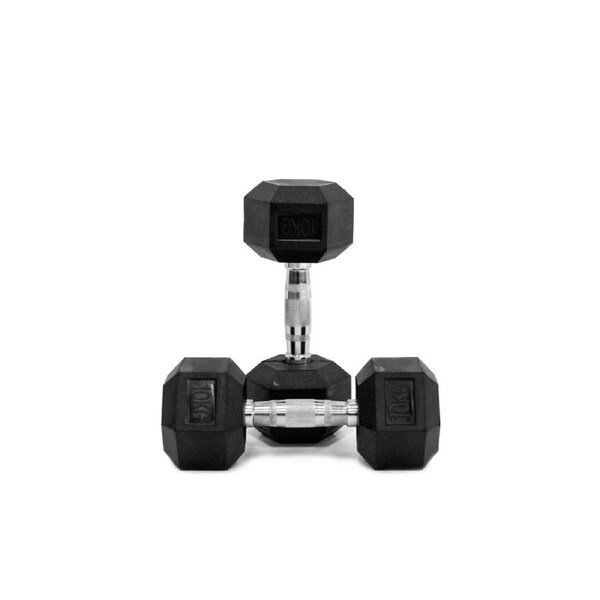 Body Iron Commercial Rubber Hex Dumbbell 121kg Set