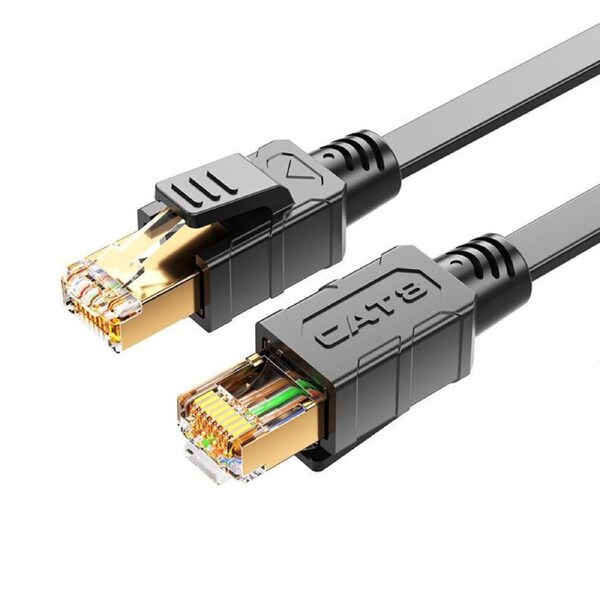 8Ware CAT8 Cable 0.5m (50cm) - Grey Color RJ45 Ethernet Network LAN UTP Patch Cord Snagless