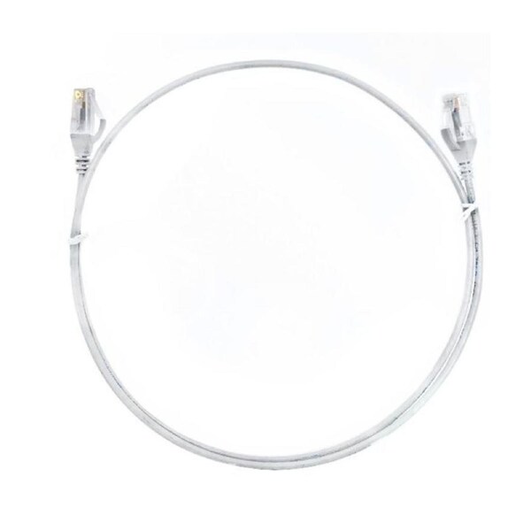 8ware CAT6 Ultra Thin Slim Cable 1m / 100cm - White Color Premium RJ45 Ethernet