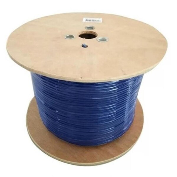 8Ware 350m CAT6A Cable Roll Blue Bare Solid Copper Twisted Core PVC Jacket >305m