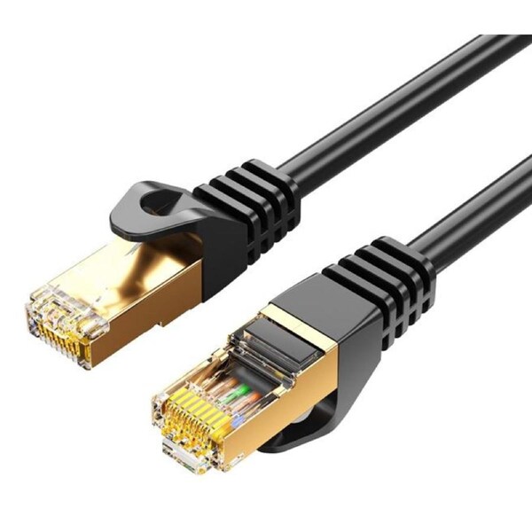 8Ware CAT7 Cable 1m - Black Color RJ45 Ethernet Network LAN UTP Patch Cord