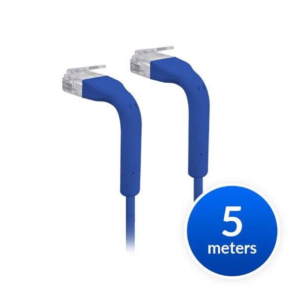 Ubiquiti UniFi Patch Cable Single Unit, 5m, Black, End Bendable to 90 Degree