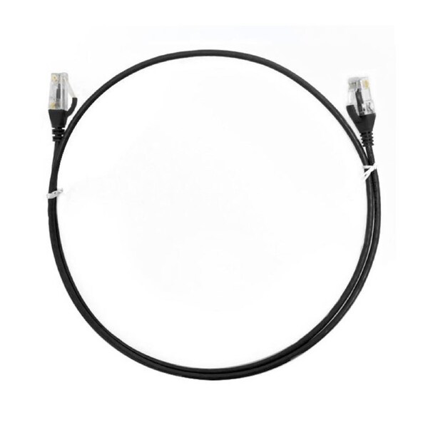 8ware CAT6 Ultra Thin Slim Cable 15m - Black Color Premium RJ45 Ethernet
