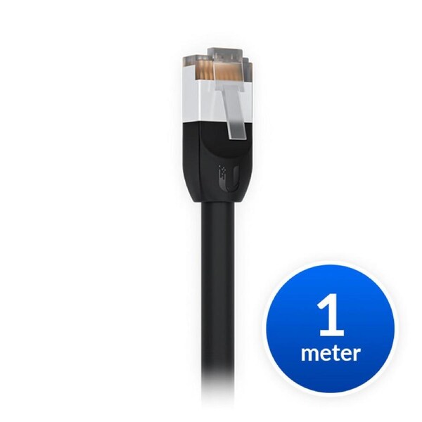 Ubiquiti UniFi Patch Cable Outdoor 1M Black, Single Unit, All-weather, RJ45