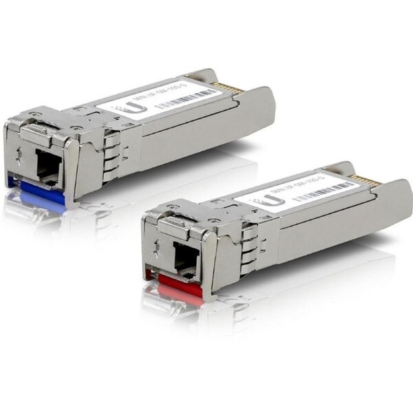 Ubiquiti UFiber SFP+ Single-Mode Module, 10G BiDi, 2 Pack, Same 10 Gbps Speed, Less Cable Required (Single Strand, LC Connector), Incl 2Yr Warr