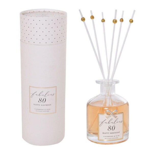 Reed Diffuser Jewelled Fabulous 80 Happy Birthday, Gibson Gifts 20861