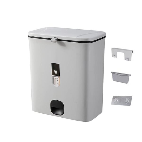 Catzon 10L Compost Bin with Inner Barrel for Counter Top or Under Sink -Grey