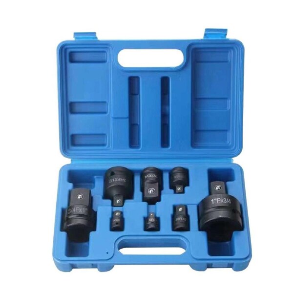 OZNALA 8PCS Impact Socket Adaptor Set Driver Wrench Kit 1/4 1/2 3/8 3/4 1" Reducer Set