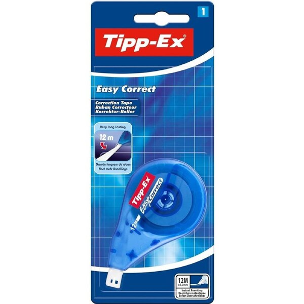 Tipp-Ex Easy Correction Roller Tape 4.2 MM x 12 M White Out School