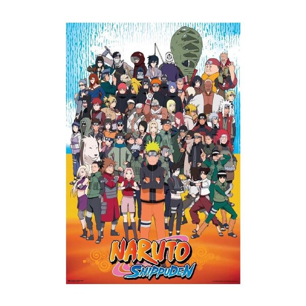 Impact Merch Naruto Shippuden Cast Room Wall Decor Regular Sized Poster 92x61cm