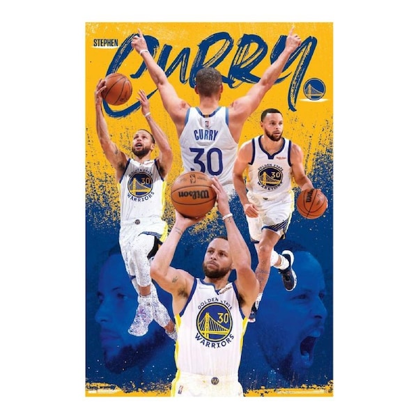 Impact Merch NBA Stephen Curry 23 Regular Sized Poster Wall Decor 92x61cm