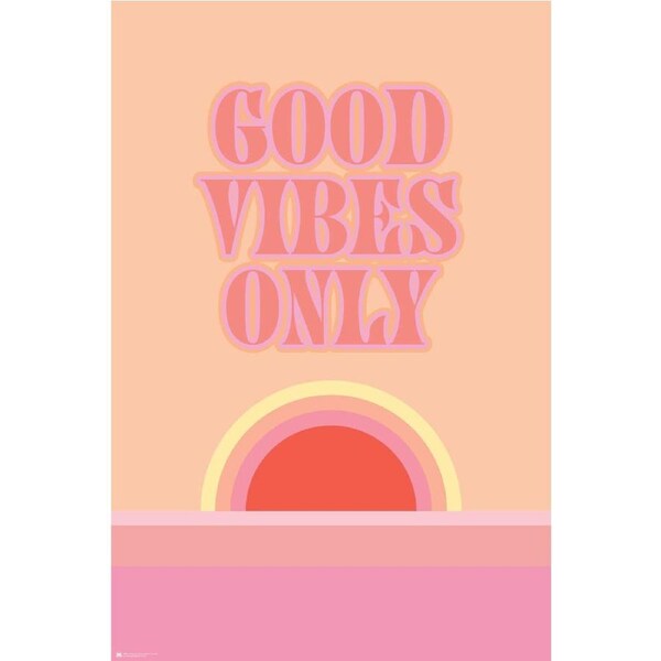 Impact Merch Motivational Good Vibes Only Sunset Regular Sized Poster 92x61cm
