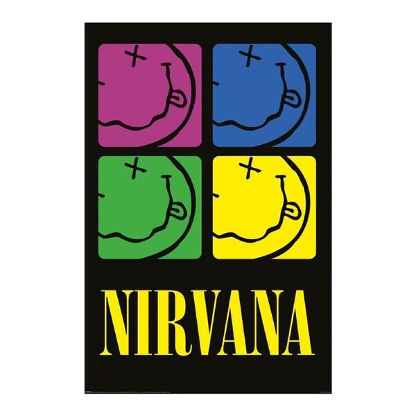 Impact Merch Nirvana Smiley Squares Regular Sized Poster Wall Decor 92x61cm
