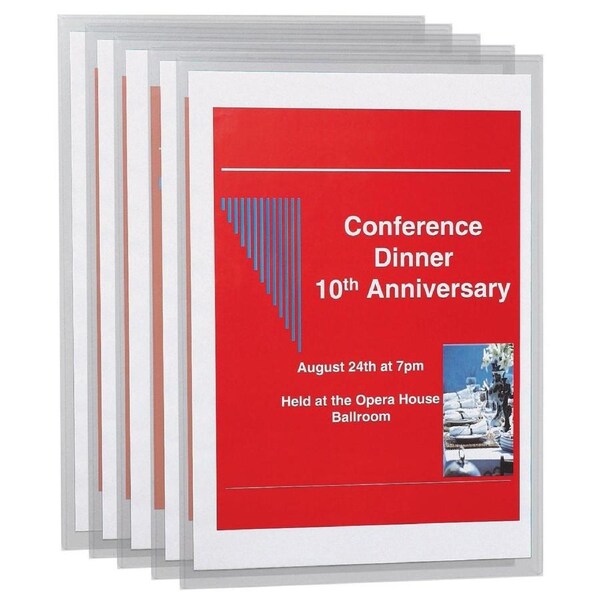 Marbig Document Protector Pvc A3 Wall Mountable Pack 5