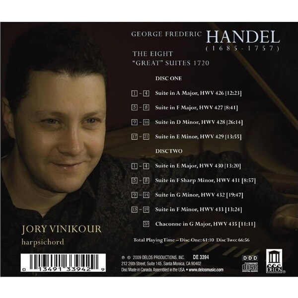 Harpsichord Suites 1720 - George Frideric Handel CD