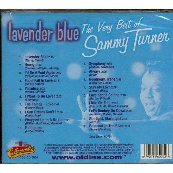 Lavender Blue The Very Best Of - Sammy Turner CD
